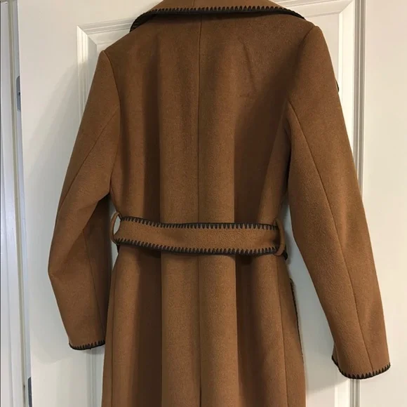 Elegant Brown Women's Coat - Picture 9 of 11
